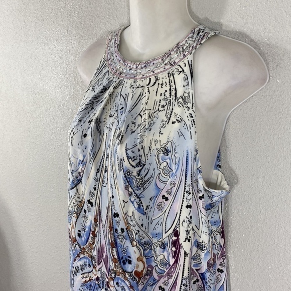White House Black Market Blue and Purple Strappy-Back Dress - Picture 8 of 13